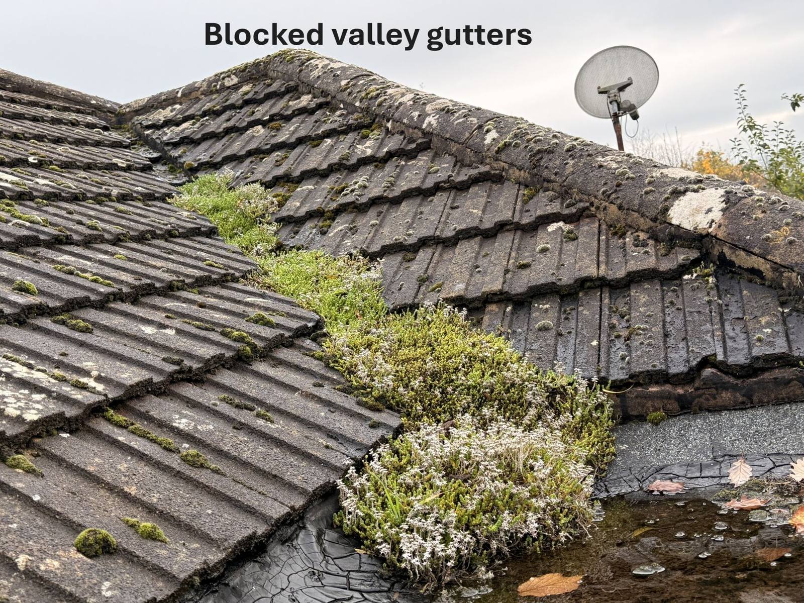 Blocked roof valley